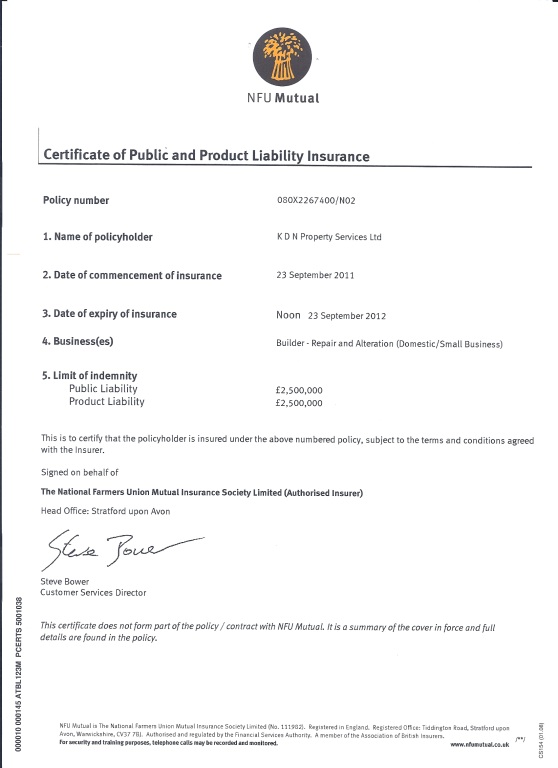 public and product liability insurance