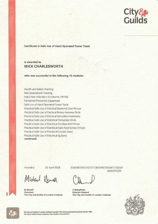 mick charlesworth city and guilds